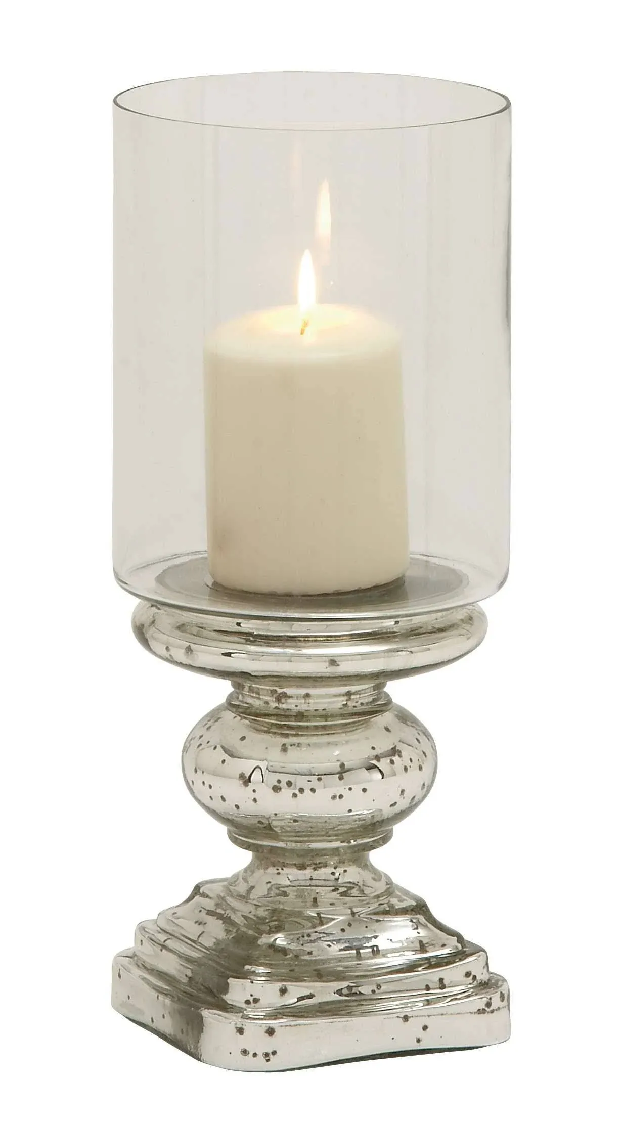 Glass Candle Holder 6"W, 14"H