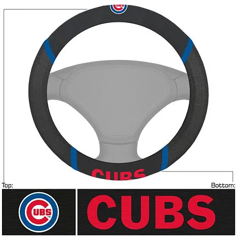 Sports Licensing Solutions Officially Licensed MLB Chicago Cubs Embroidered Steering Wheel Cover