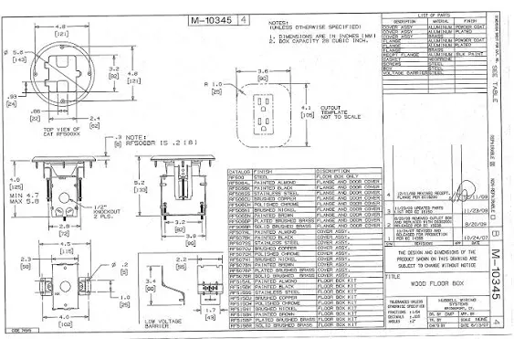 Bryant Electric RF515BK Floor Box Kit, Black