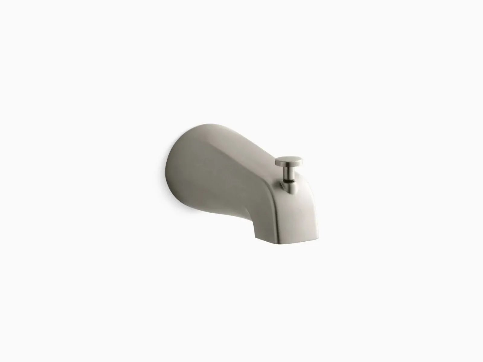 Kohler 389-S Devonshire 4-7/16" Diverter Bath Spout with Slip-Fit Connection - Vibrant Brushed Nickel