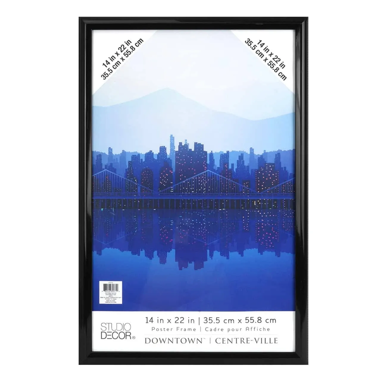 Trendsetter Poster Frame by Studio Décor 14" x 22" in Black