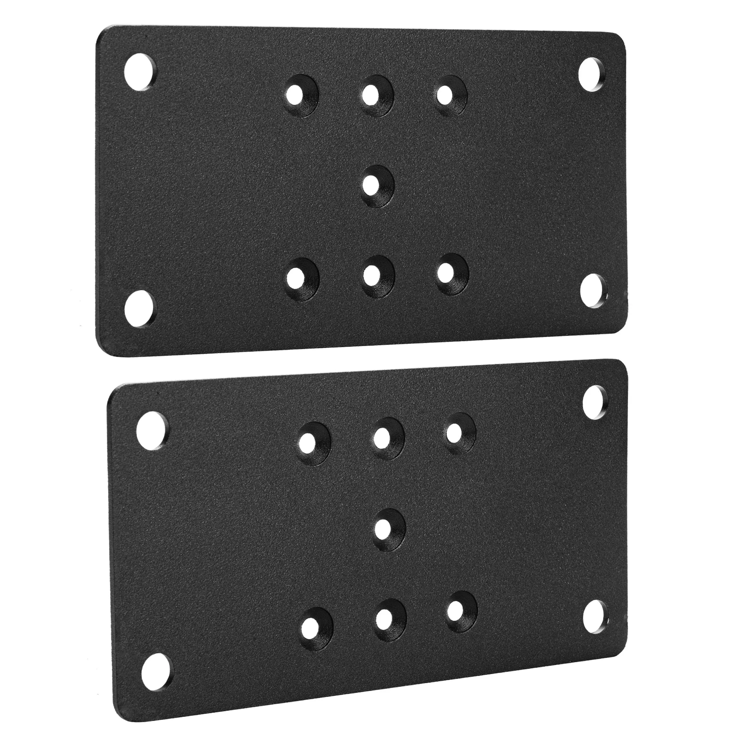 Post Anchor Base Steel Plate (2 pc) for Wood Joint, Deck Railing, Wood Fence, Mail Post Bracket. Framing 2x4 Wood, 4x4 Lumber, 4x4 Bracket, 4x4 Anchor, Toja Grid