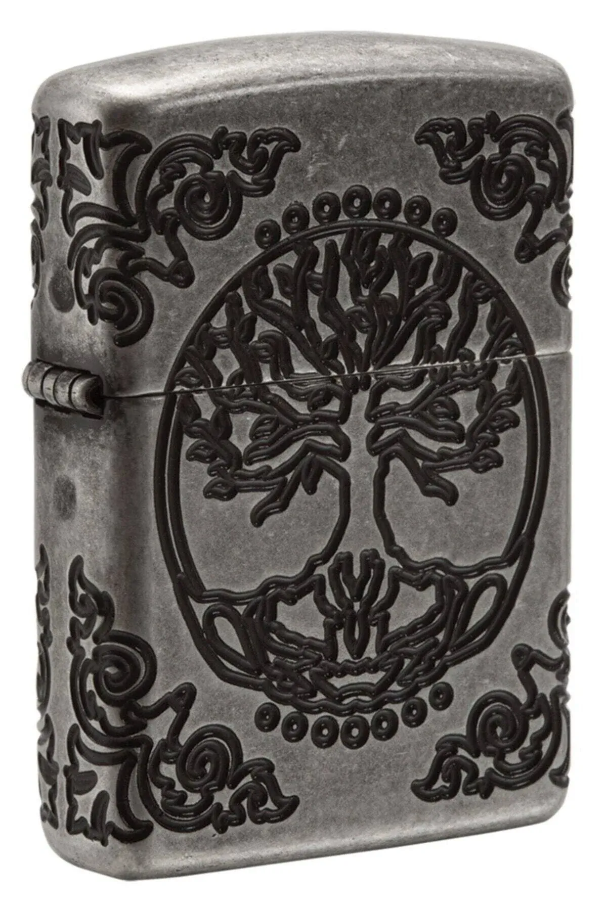 Zippo Armor Antique Silver Tree of Life Lighter