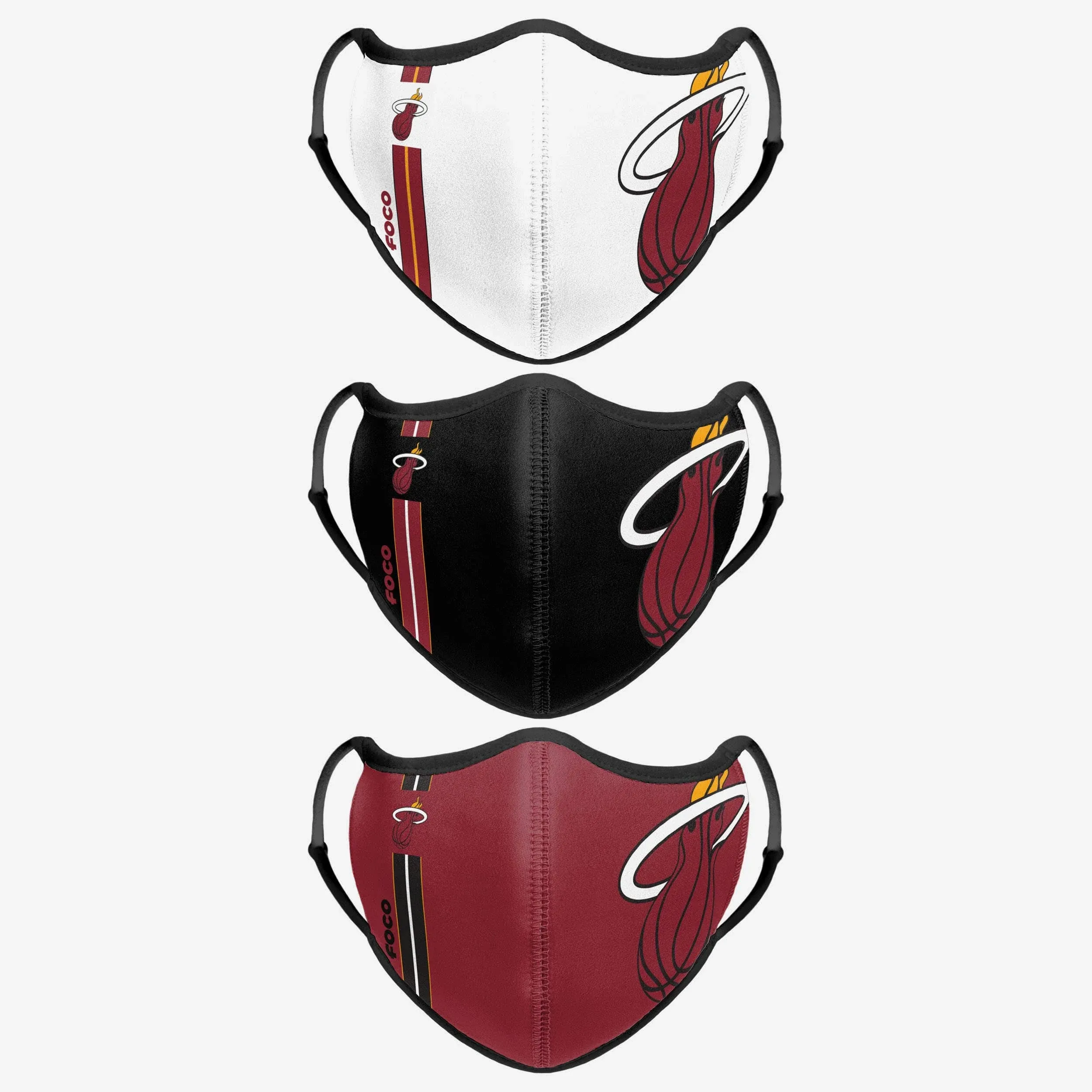 Miami Heat NBA Sport Face Cover - 3-Pack