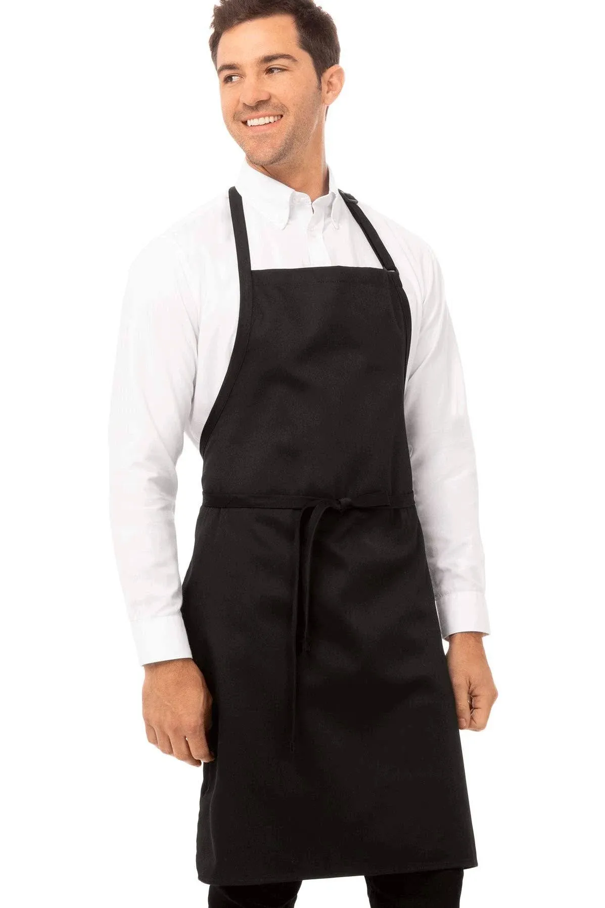 Chef Works Unisex Bib Apron without Pockets (F8NP)