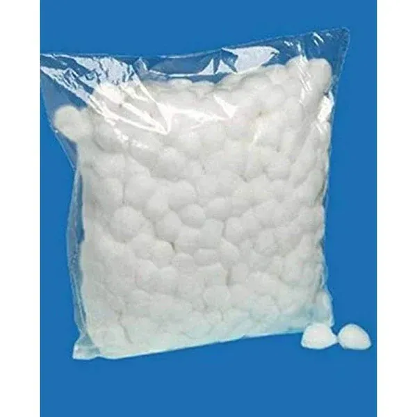 Dynarex Cotton Balls, Non-Sterile, Medium, 2000/Bag