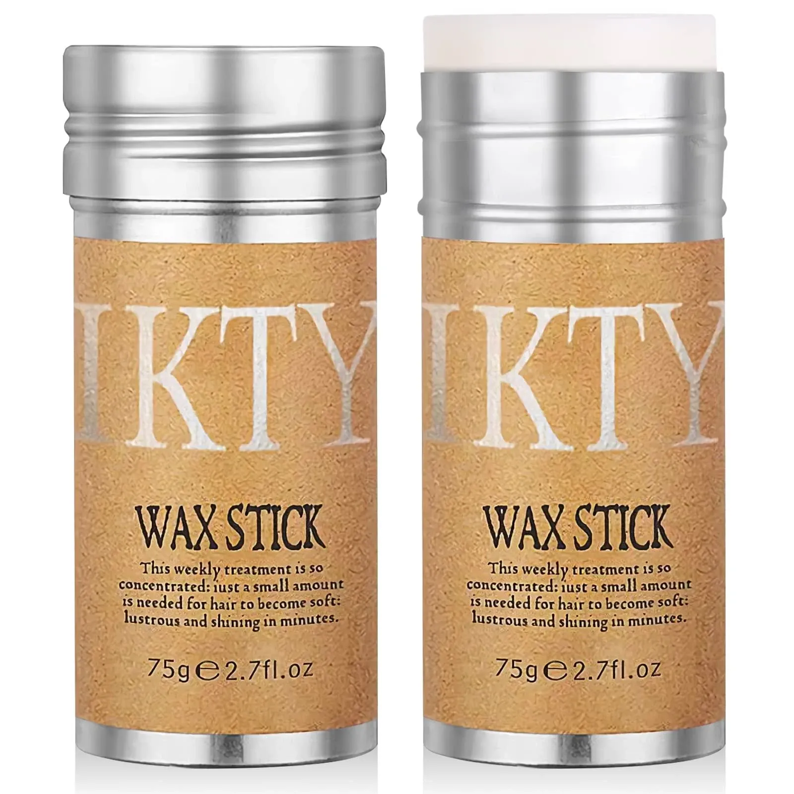 Hair Wax Stick, 2 PCS - Slick Stick for Hair Non-greasy Styling Hair Pomade Stick for Flyaways Edge Frizz Hair, 2.7 Oz