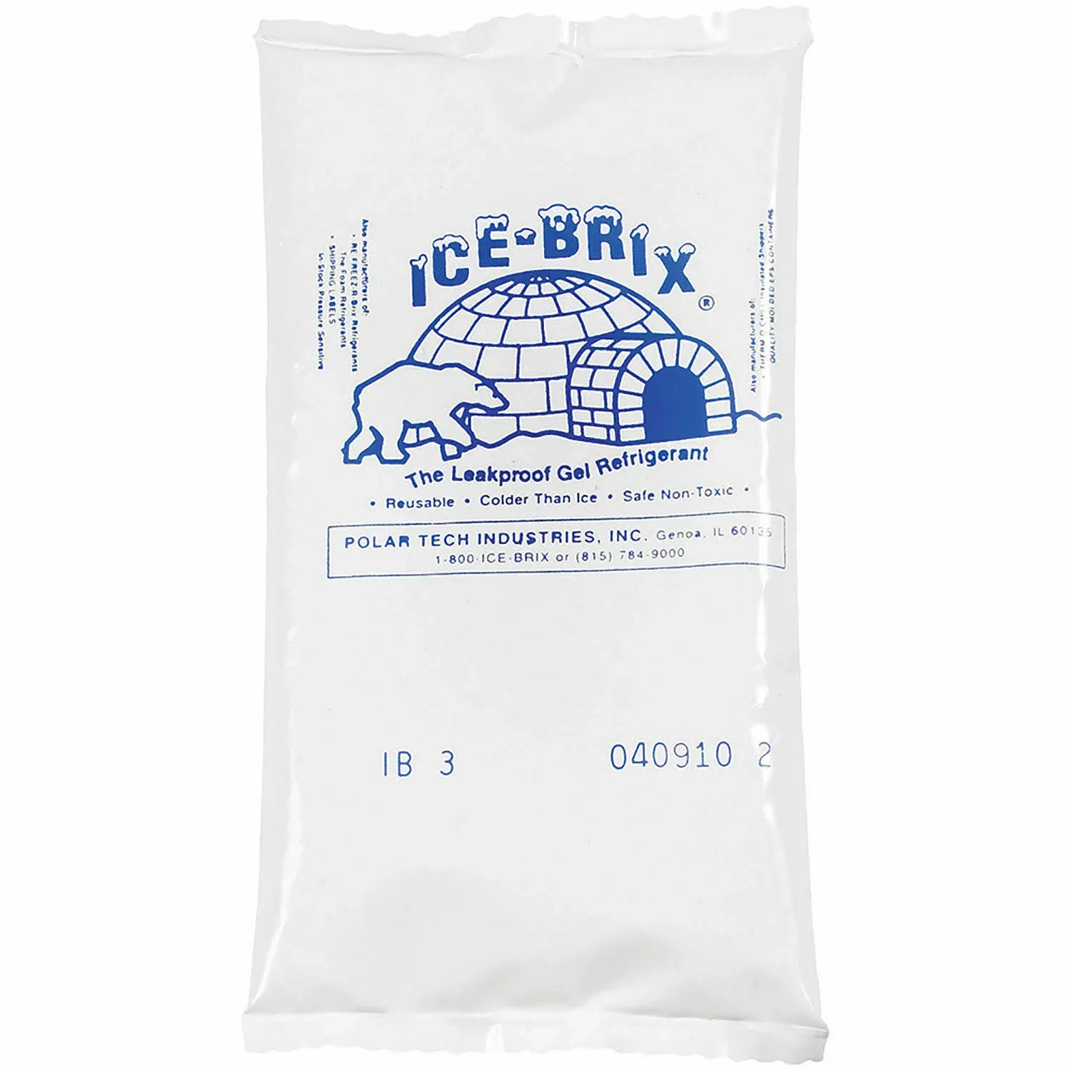 96 Pk Ice-Brix Reusable NonToxic Food Safe Ice Pack 3 oz Gel 5&#034; x 2 3/4&#034; x 3/4&#034;