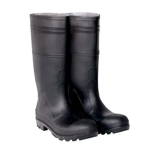 Rubber Boot: Defined Heel/Electrical Hazard (EH)/Oil-Resistant Sole/Plain Toe/Waterproof, 9, 1 PR