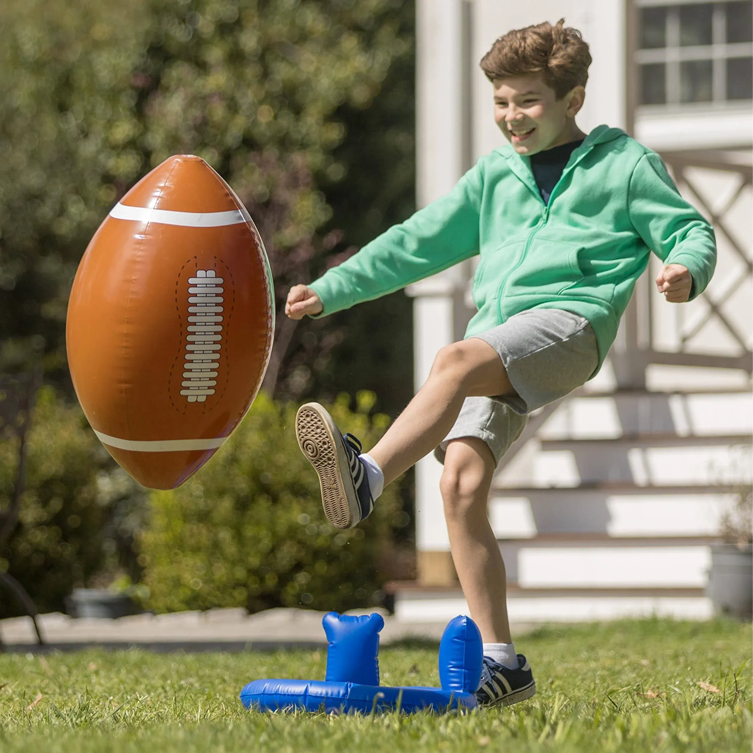 Hearthsong - Giant Kick and Catch Inflatable Football with Tee