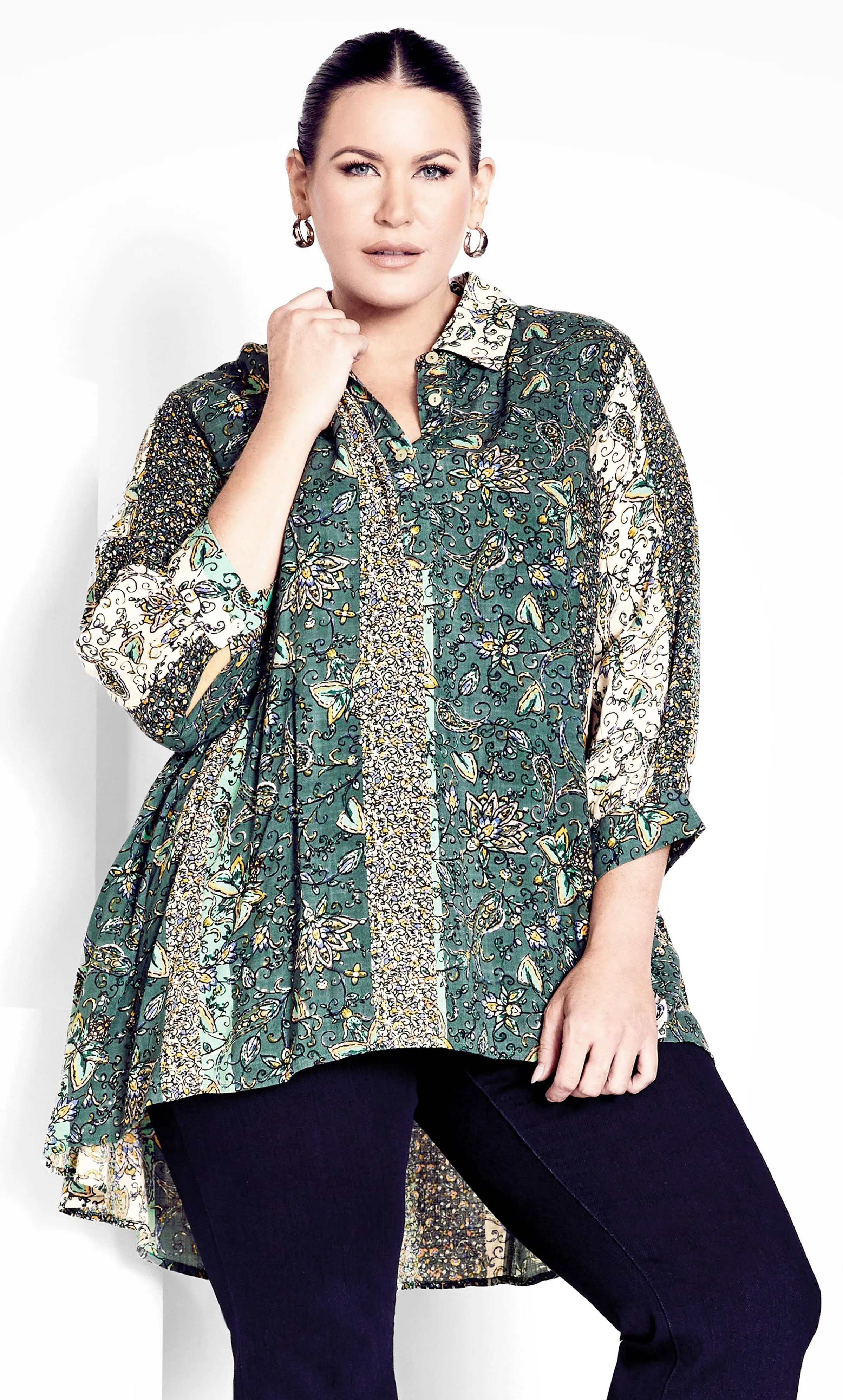 Avenue Women's Plus Size Athena Print Blouse