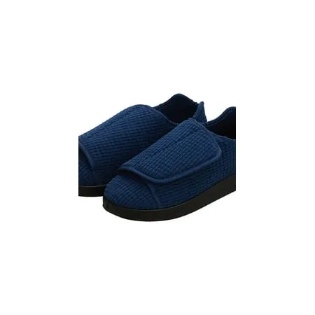 Silverts Men’s Double-Extra Wide Diabetic Slippers - Edema Shoes for Swollen Feet | Non-Slip Adaptive Slippers for Elderly