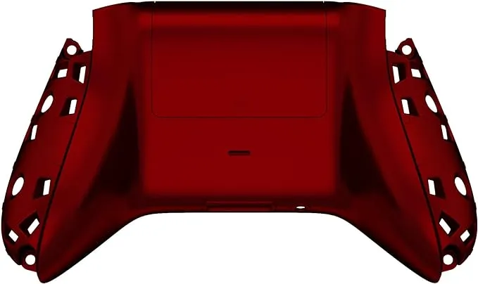 eXtremeRate Scarlet Red Soft Touch Custom Bottom Shell w/ Battery Cover for Xbox ...