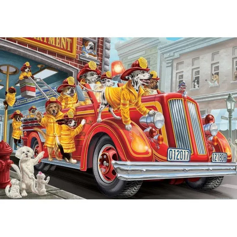 New Fire Truck Pups 100 Piece Puzzle Sealed