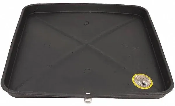 Diversitech Plastic Condensate Drain Pan, 27x48 Black Plastic 6-2748L