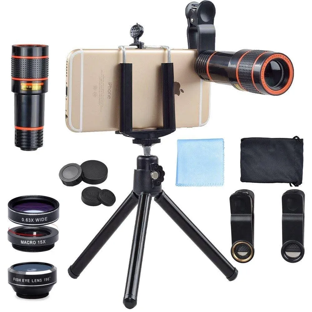 Apexel 4-in-1 Cell Phone Camera System