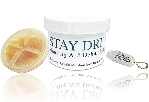 Hearing Aid Dehumidifier - Includes Free Liberty Keychain Hearing Aid Battery Holder