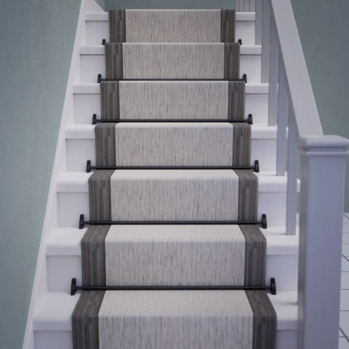 Stair Carpet Runner Rod 39-5/8 in. Oil Rubbed Bronze Finish Brass Tubes with Bracket and Mounting Hardware Renovators Supply