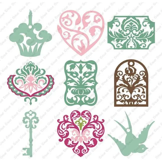 Cricut Cartridge Shapes DAMASK DECOR Scrapbooking Crafting Factory Sealed 