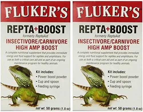 Fluker&#039;s 2 Pack of Repta+Boost Insectivore and Carnivore High Amp Boost