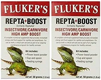 Fluker&#039;s 2 Pack of Repta+Boost Insectivore and Carnivore High Amp Boost