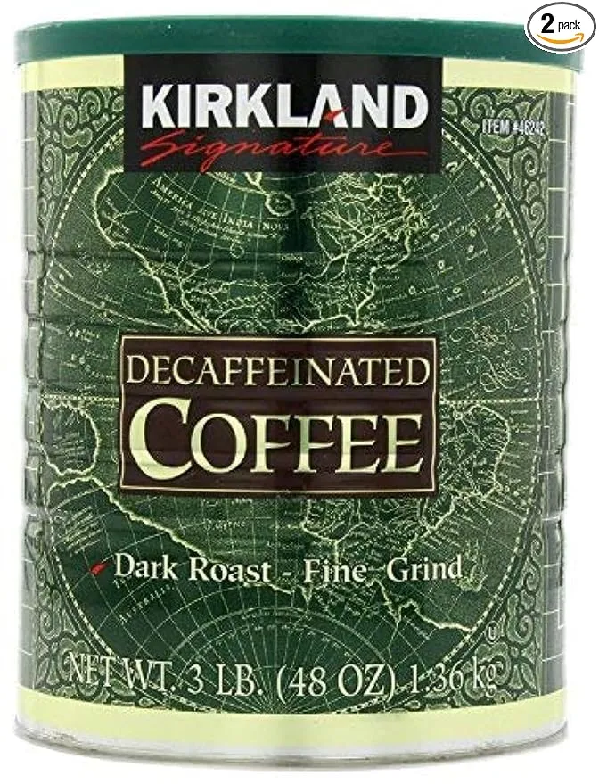 Kirkland Signature 100% Colombian Dark Roast Decaffeinated Ground Coffee - 1.36kg