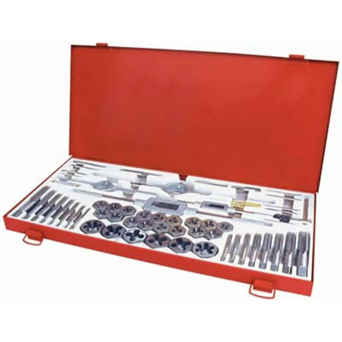 Century Drill & Tool – 98958 Carbon Steel Fractional Tap and Die Set, 58 Piece Tool Set – Tool Kit for Hand Cutting Applications, Construction