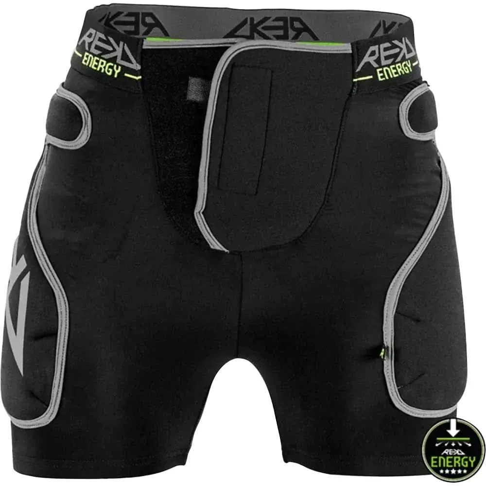 REKD Energy Impact Padded Shorts, Full Lower Body Protection with Removeable Tail Bone Protector, Multi-Purpose Crash Pants