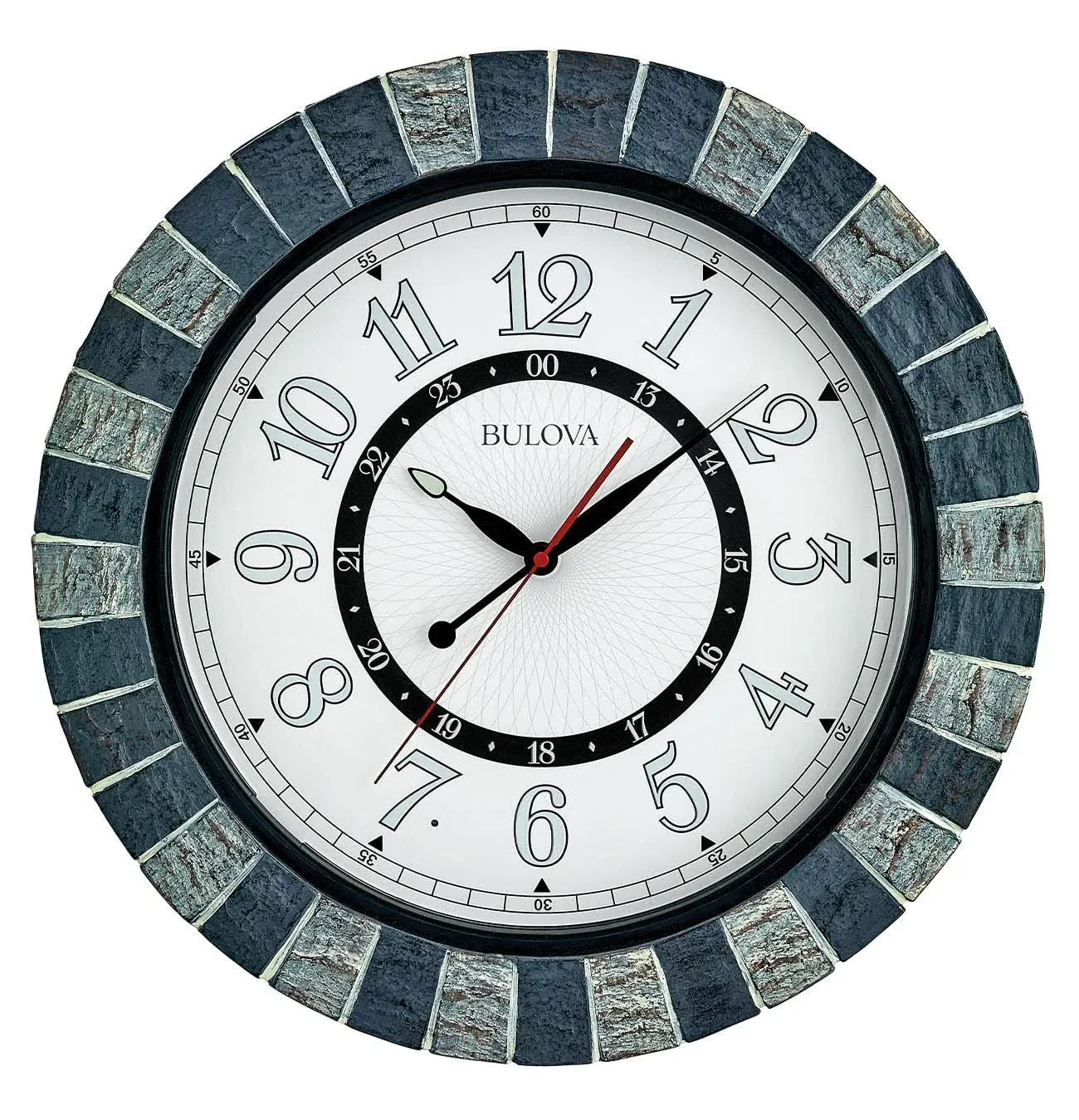 Bulova C3392 Outdoor Lighted Patio Clock | Weather-Resistant | Large Numerals | Elegant Finish | Outdoor | Battery Powered