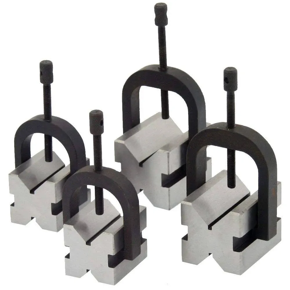 8 Pc V-Block &amp; Clamp Double Sided 90° Machinist Tool