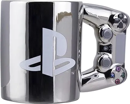 NEW PlayStation 4th Generation Chrome Controller Mug Gamer New in Box