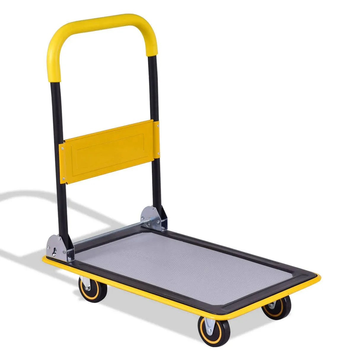 Folding Platform Hand Truck with 360° Swivel Wheels