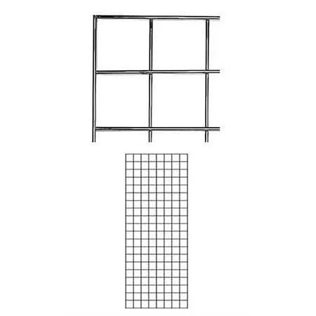 2' x 5' Wire Grid Panel - Chrome