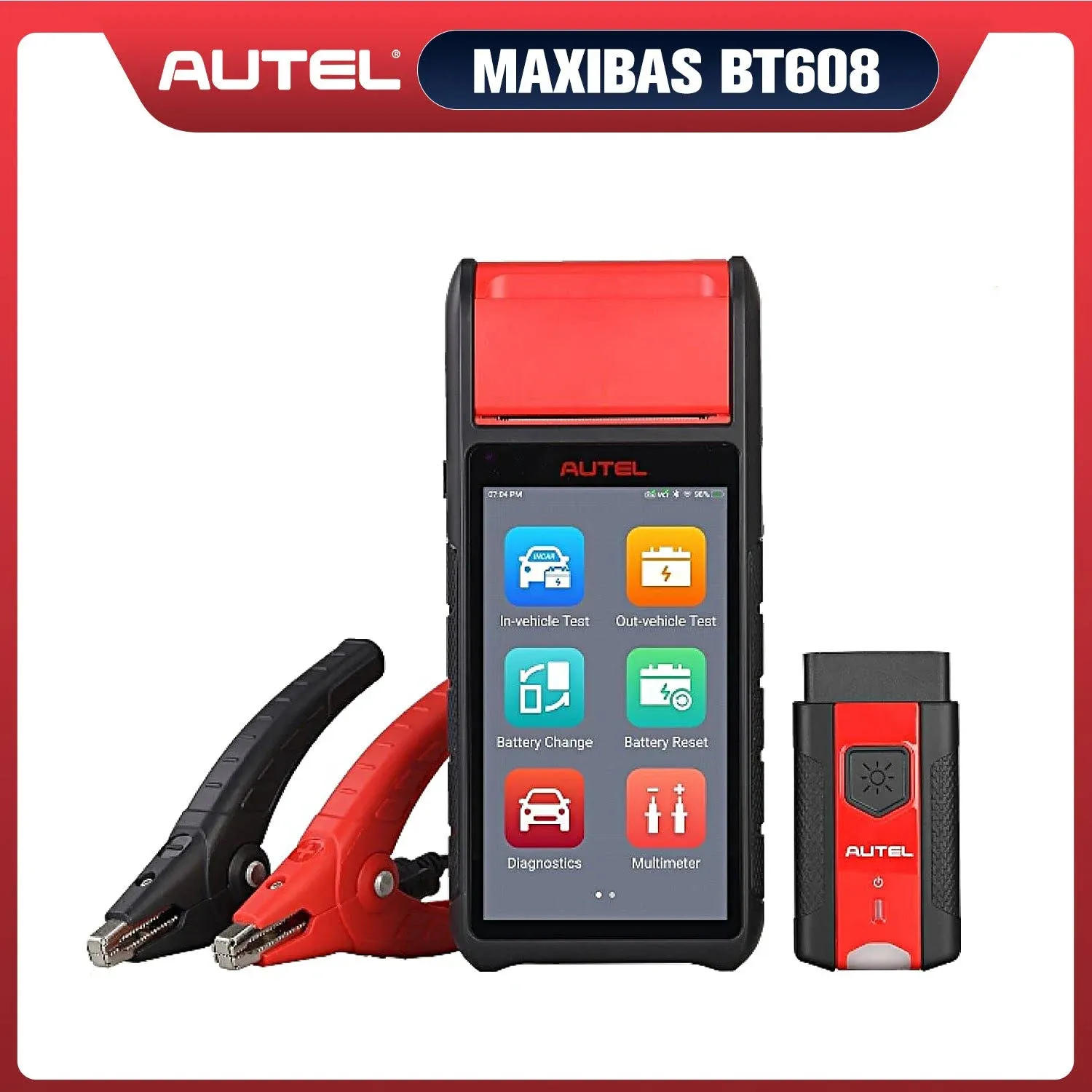 Autel MaxiBAS BT608 Car Battery Tester Vehicle Battery & Electrical System Analyzer Circuit Tester