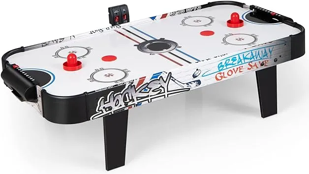 Giantex 42" Air Hockey Table, with 2 Pucks, 2 Pushers, LED Electronic Scoring