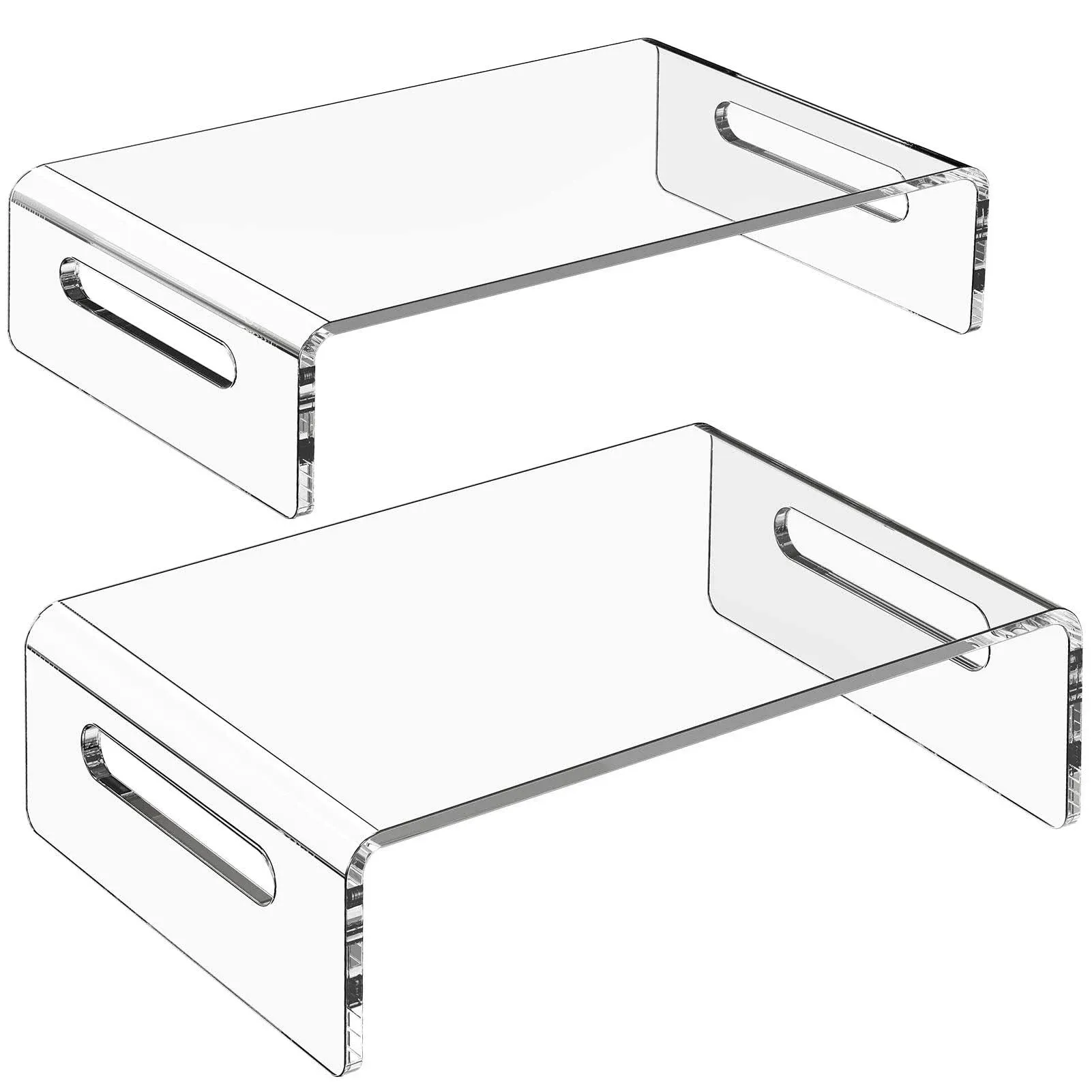 Zimilar 2 Pack Monitor Stand Riser, Acrylic Monitor Stand for Computer, Laptop ...