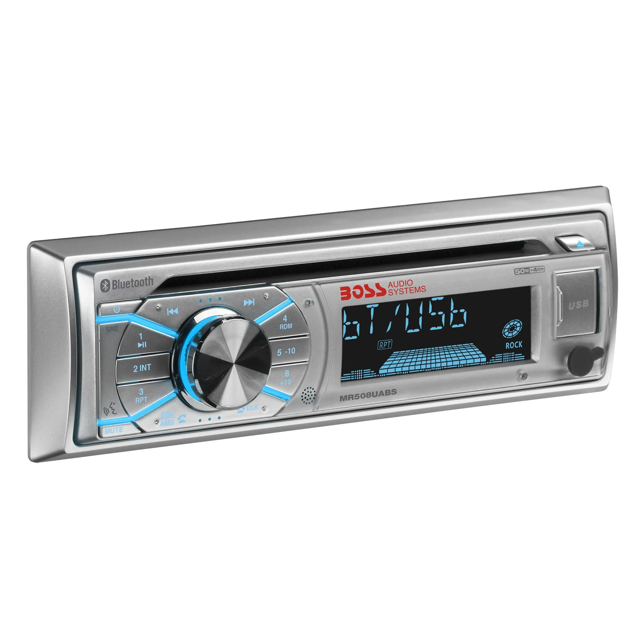 Boss Audio MR508UABW Bluetooth Single-DIN Marine MP3 CD AM/FM Receiver