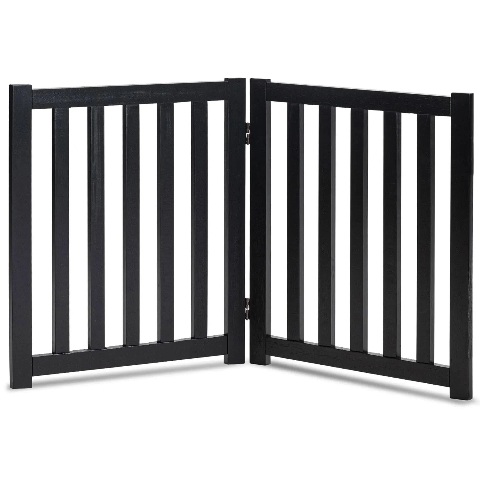 LZRS Solid Hardwood Freestanding Pet Gate,Wooden Dog Gates for Doorways,Nature Wood Dog Gates for The House,Dog Gate for Stairs,Freestanding Indoor