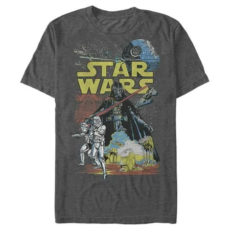 Men's Star Wars Galactic Battle  Graphic Tee Charcoal Large