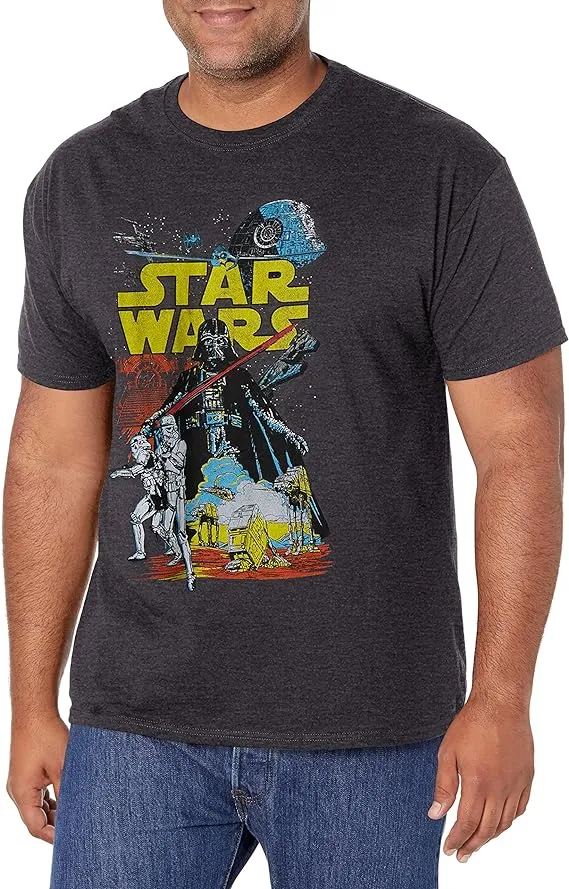 Men's Star Wars Galactic Battle  Graphic Tee Charcoal Large