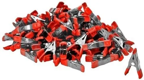 2" inch Mini Red Rubber Tips Metal Spring Clamps