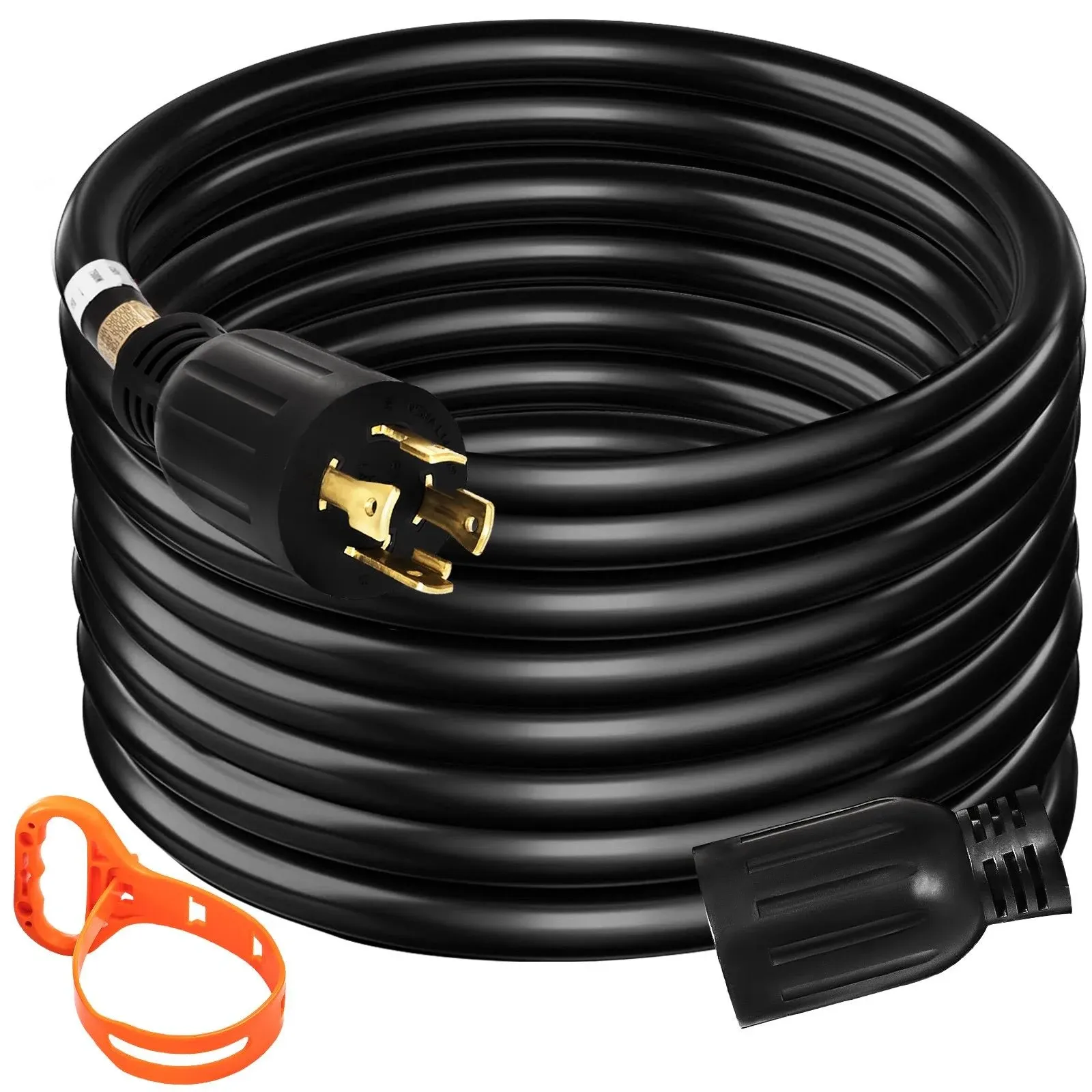 50 ft. Generator Extension Cord 250-Volt 30 Amp Generator Cord UL Listed Generator Power Cord with Twist Lock Connectors