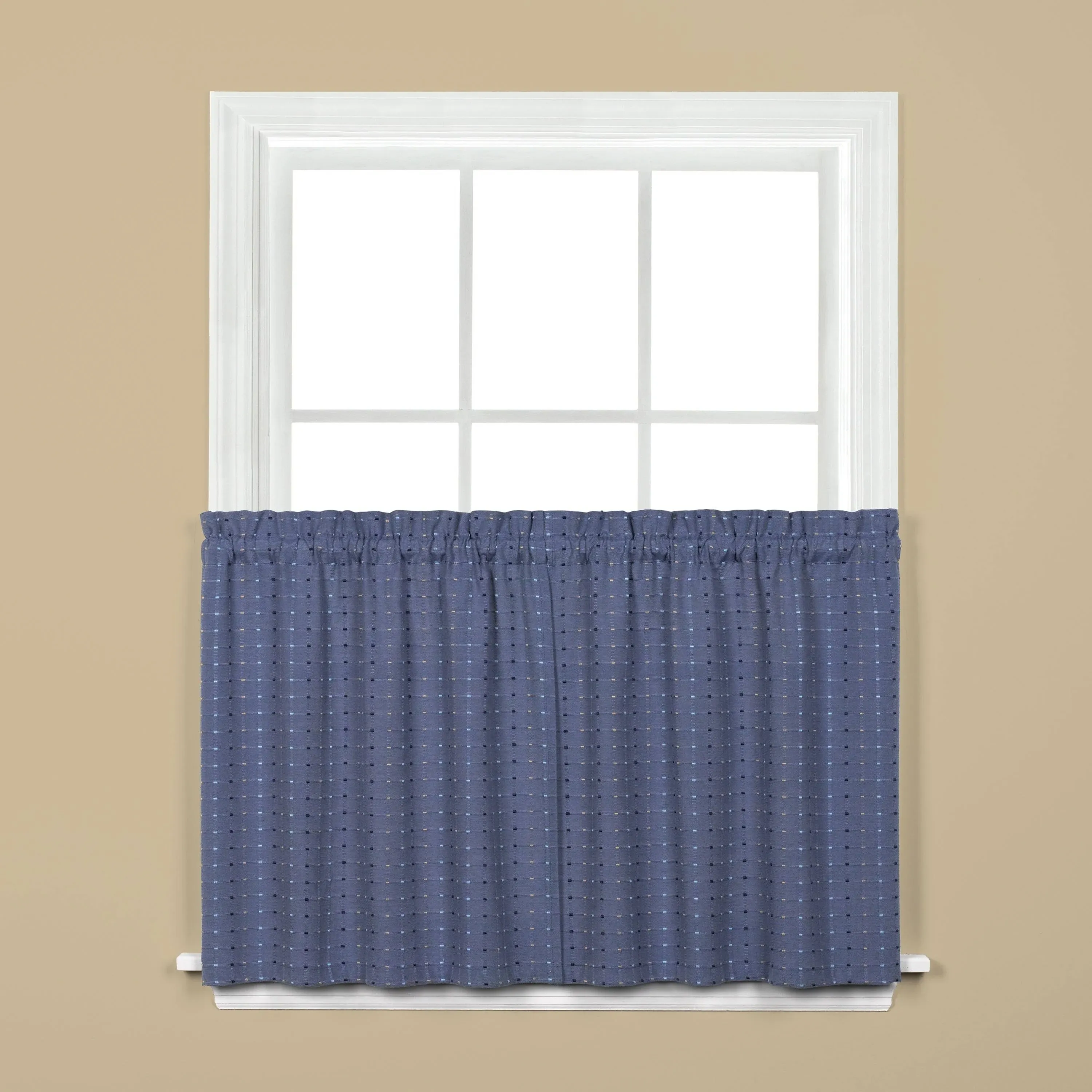 Hopscotch kitchen curtains - Denim Blue - BRAND NEW