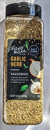 Gel Spice Flavor Mate Garlic Herb Seasoning, Salt Free Blend, 16 oz.