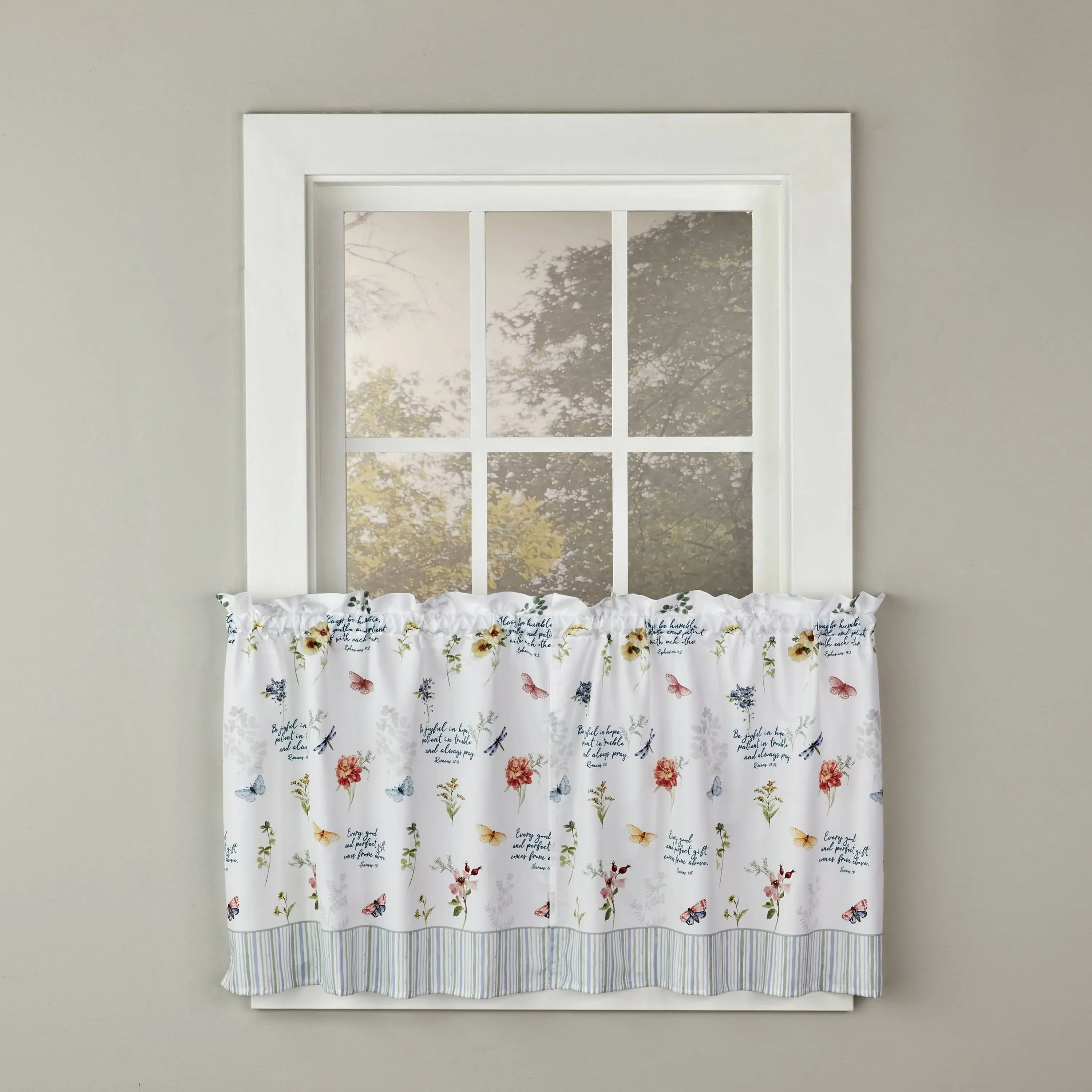 SKL Home Inspirational Meadow Tier Curtain Pair - Multi