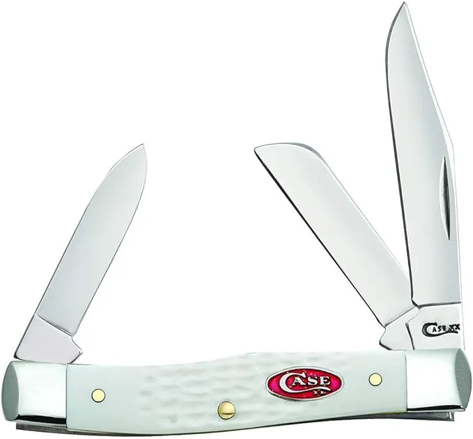 Case XX Knives Jigged White Delrin Stockman Pocket Knife 60184