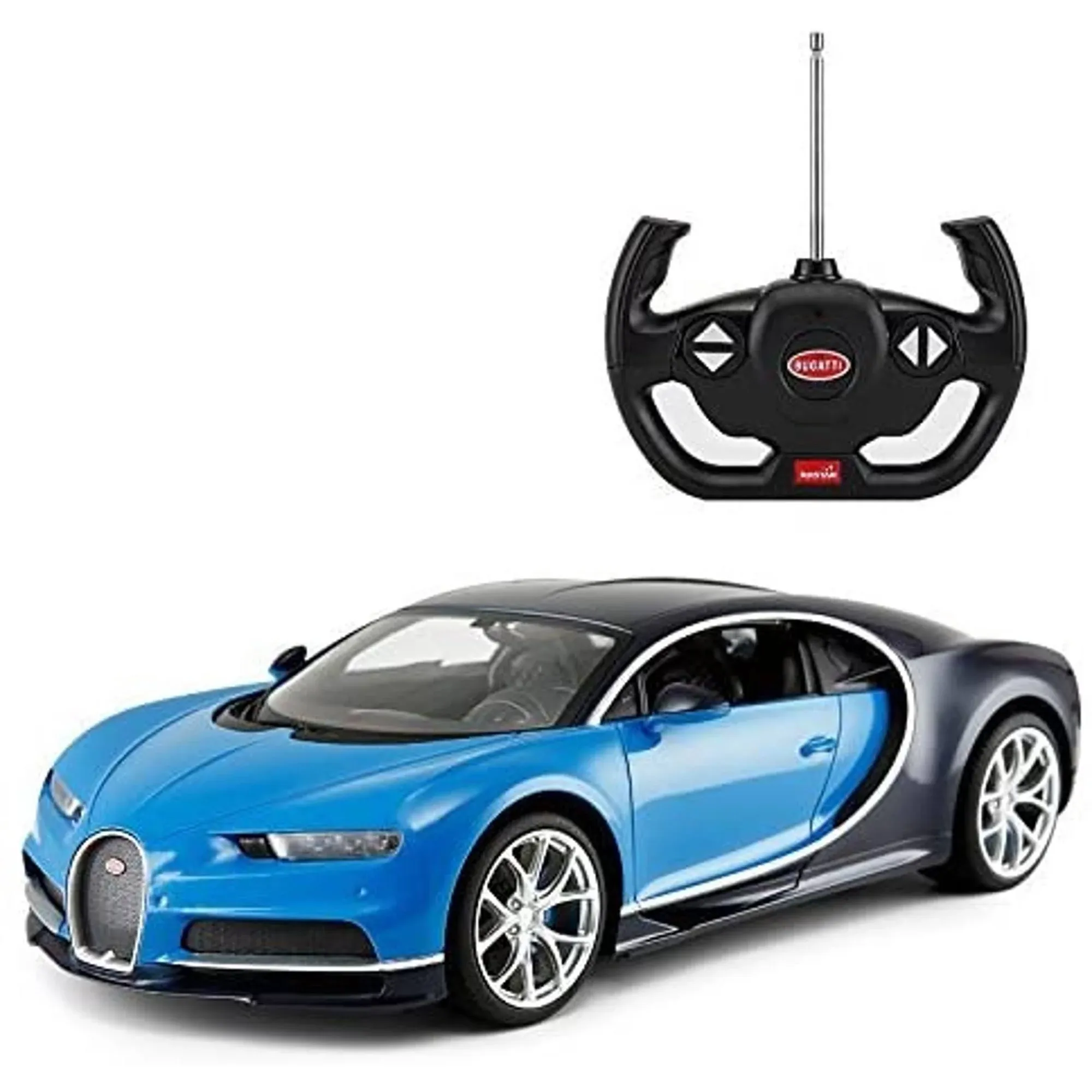 RASTAR RC Bugatti Chiron Remote Control Car, 1/14 Bugatti Chiron RC Car - Blue