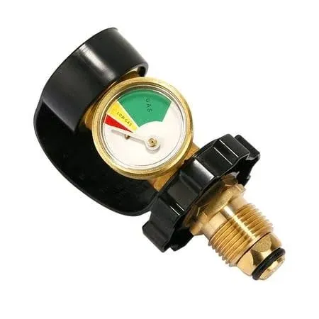 Roastove Universal Fit Pol Propane Tank Adapter with Gauge,Converts Pol to Qcc1 ...