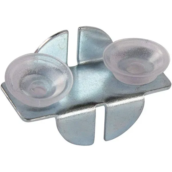 Front Glass Shelf Clips with Rubber Bumpers - Pack of 8