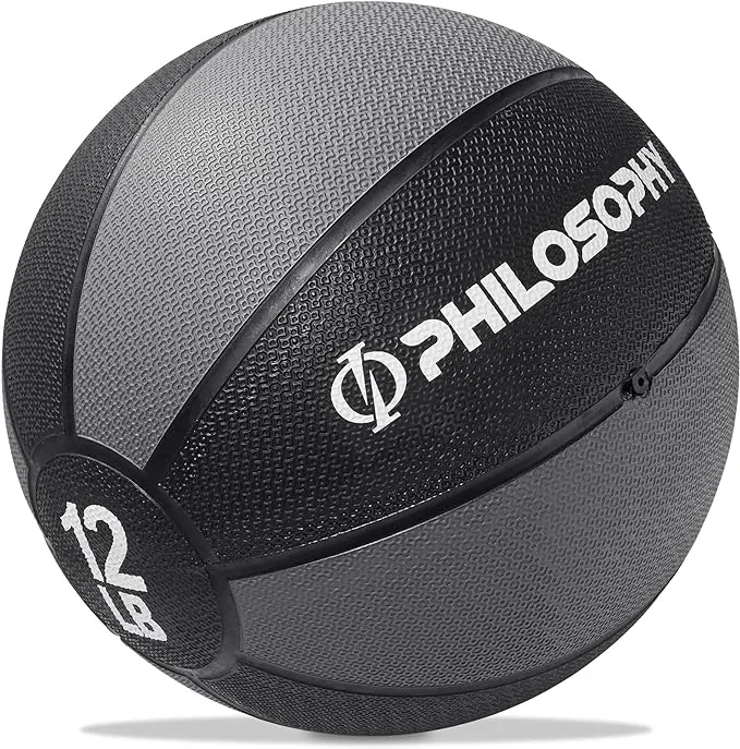 Philosophy Gym Medicine Ball - Weighted Fitness Non-Slip Ball